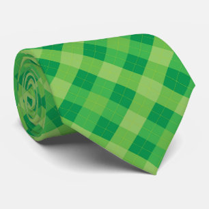 Gravata Xadrez de tons verdes