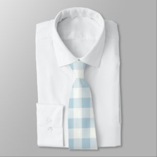 Gravata Xadrez de Verificação de Gingham Azul