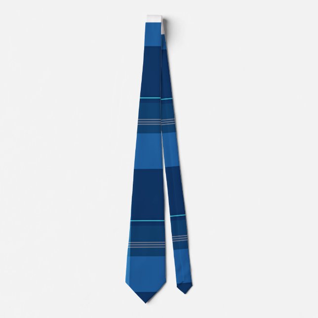 Gravata Xadrez Escocês, Azul, (Frente)