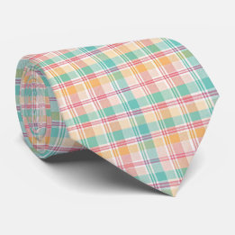 Gravata Xadrez Escocês Multicolorido
