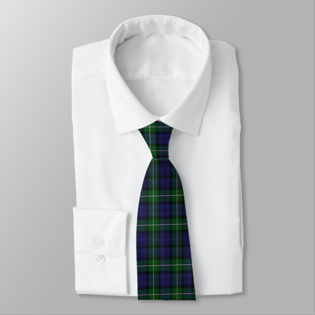 Gravata Xadrez Escocesa Clan Forbes Tartan (Amarrado)