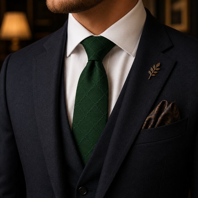 Gravata Xadrez Esmeralda Luxo | Casamento Old Mone (Criador carregado)