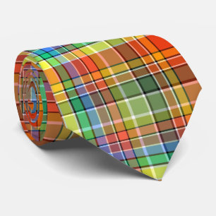 Gravata Xadrez Laranja Colorida Inspirada pelo Newt Vermel