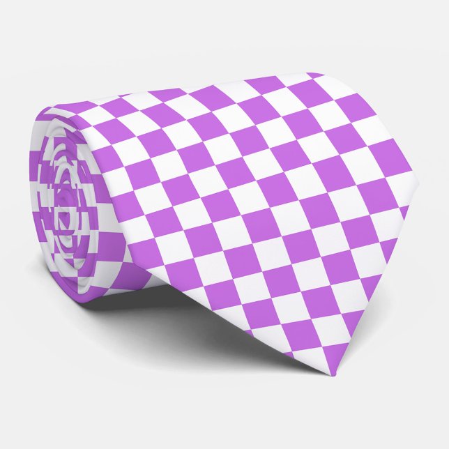 Gravata Xadrez magenta visual clássico (Criador carregado)