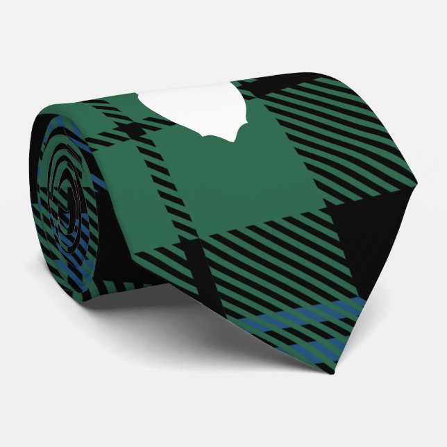 Gravata Xadrez personalizada do Tartan Christmas Clan Camp (Rolled)