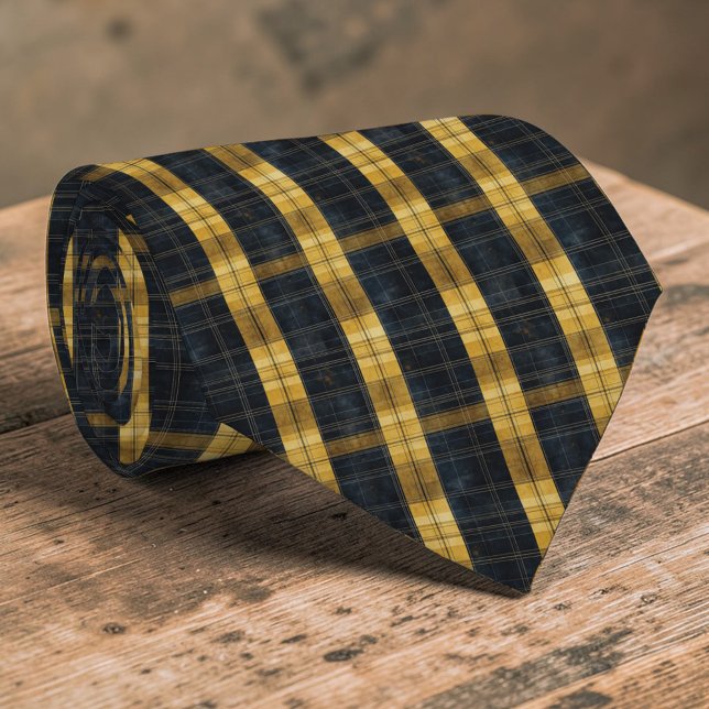 Gravata Xadrez Preto e Dourado/Amarelo (Criador carregado)