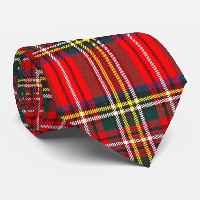 Gravata Xadrez Real Stewart Clan Tartan (Rolled)