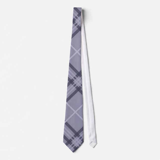 Gravata Xadrez Tartan de Matizes Azuis (Frente)