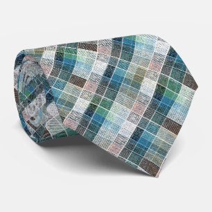 Gravata xadrez, tartan, xadrez, clássico, azul, branco