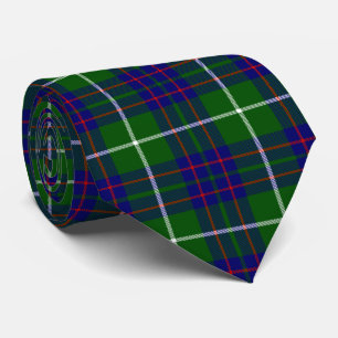 Gravata xadrez verde azul tartan MacIntyre