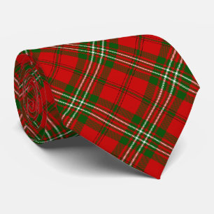 Gravata xadrez vermelho e verde tartan Scott