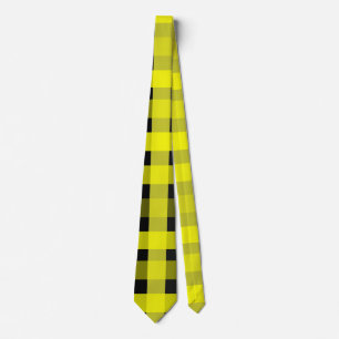 Gravata Yellow and Black Gingham Tie