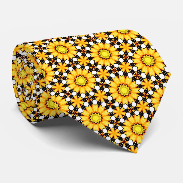 Gravata Yellow Floral (Rolled)