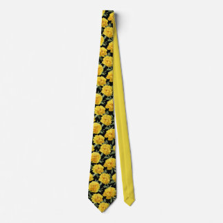 Gravata Yellow Peony Floral Pattern