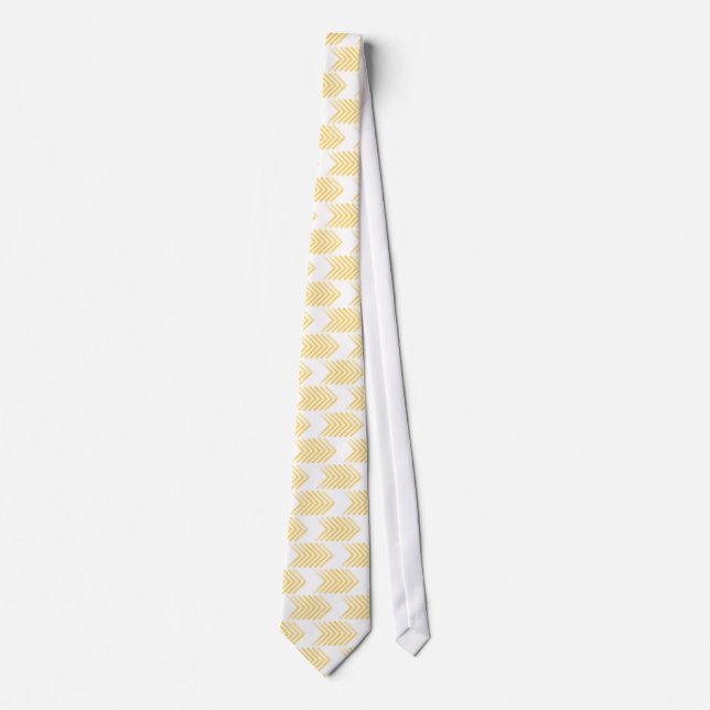 Gravata Yellow Tribal Arrow Pattern (Frente)