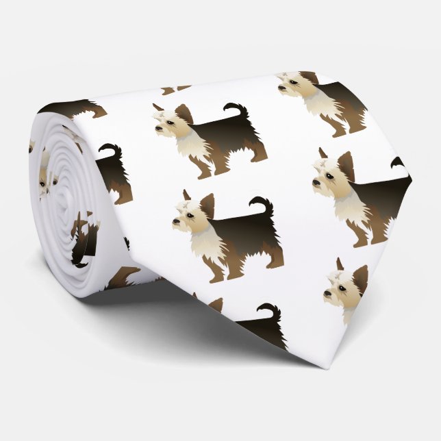 Gravata Yorkie Basic Break Personalize com texto e cor (Rolled)