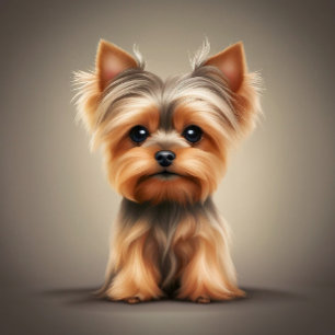Gravata Yorkies criaram um cachorro de papoilas