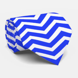 Gravata Zag Azul Branco - Gravação