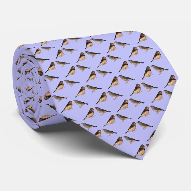 Gravata Zebra Finch Frenzy Tie Double Sided (Lilac) (Rolled)