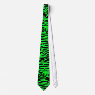 Gravata Zebra Print VEREN NEON RAVE TIE