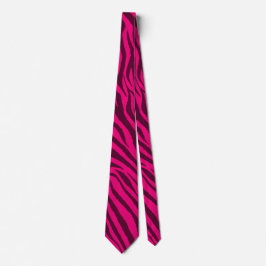 GRAVATA ZEBRA STRIPE-3 DO ROSA QUENTE