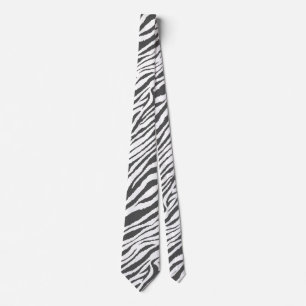 GRAVATA ZEBRA STRIPE BRANCO E PRETO