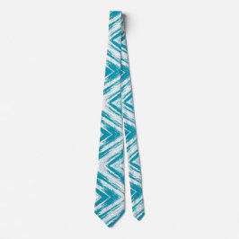 Gravata Zigzag Blue Paintbrush Pattern