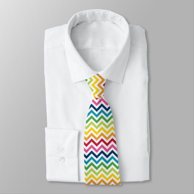 Gravata - Zigzag Multicolor 3 (Amarrado)
