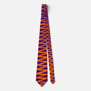 Gravata Zigzag - Orange on Deep Purple 330066