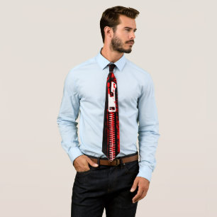 Gravata Zips Red impressão tie