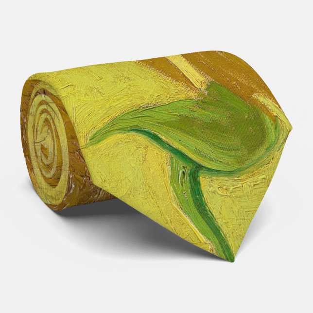 Gravata Zonnebloemen (Van Gogh) (Rolled)
