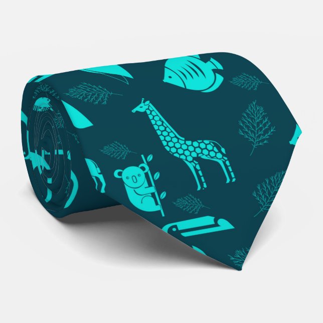 Gravata Zoo Animal, Vida Selvagem, Necktie (Rolled)