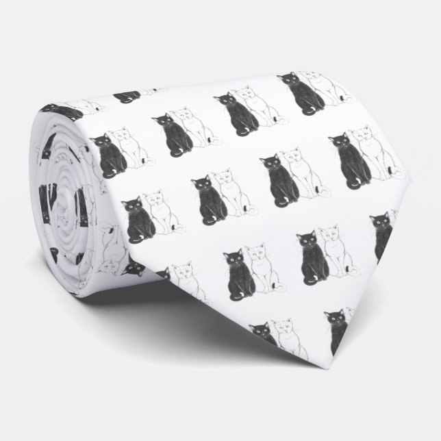 Gravata Zwei Katzen (Rolled)