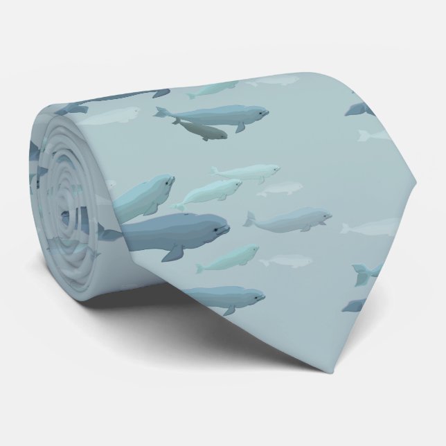 Gravatas da baleia da beluga & gravatas dos (Rolled)