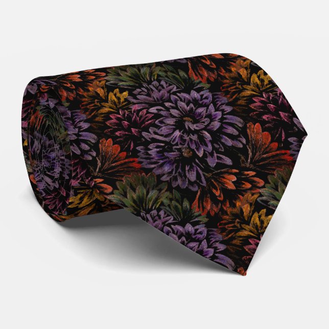 Gravatas De Arte Flor Chrysanthemum Neck (Rolled)