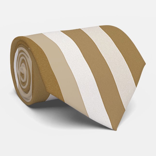 Gravatas de Design Masculinos - Faixa bege (Rolled)