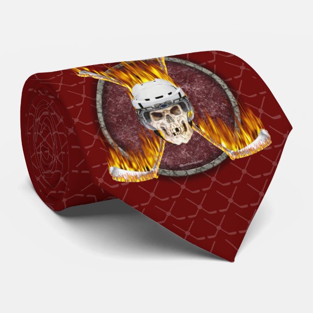 Gravatas de Hockey em Chamas (Rolled)