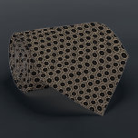 Gravatas de padrão geométrico em tom e preto<br><div class="desc">Gravatas de padrão geométrico em tom e preto</div>