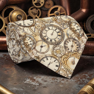 Gravatas personalizadas de relógios Steampunk