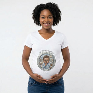 grávida - Bebê tentando dormir camiseta
