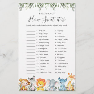 Gravidez Do Chá de fraldas Safari Como É Doce