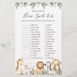 Gravidez Do Chá de fraldas Safari Como É Doce