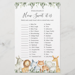 Gravidez Do Chá de fraldas Safari Como É Doce