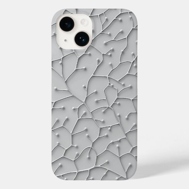 Gray Organic Pattern iPhone Case Minimal Style (Verso)