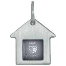 Gray Personalized Dog ID Tag Name & Phone