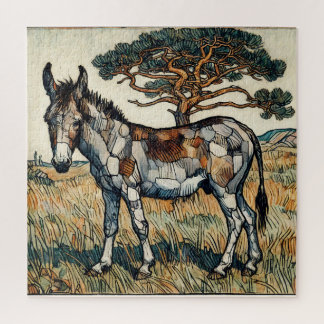 Grazing Donkey 600 Piece Quebra-cabeça