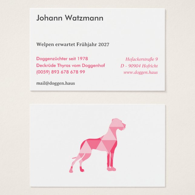 Great Dane international グレートデン+シルエット (Frente & Verso)