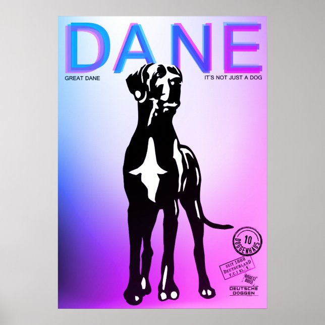 Great Dane Poster (Frente)