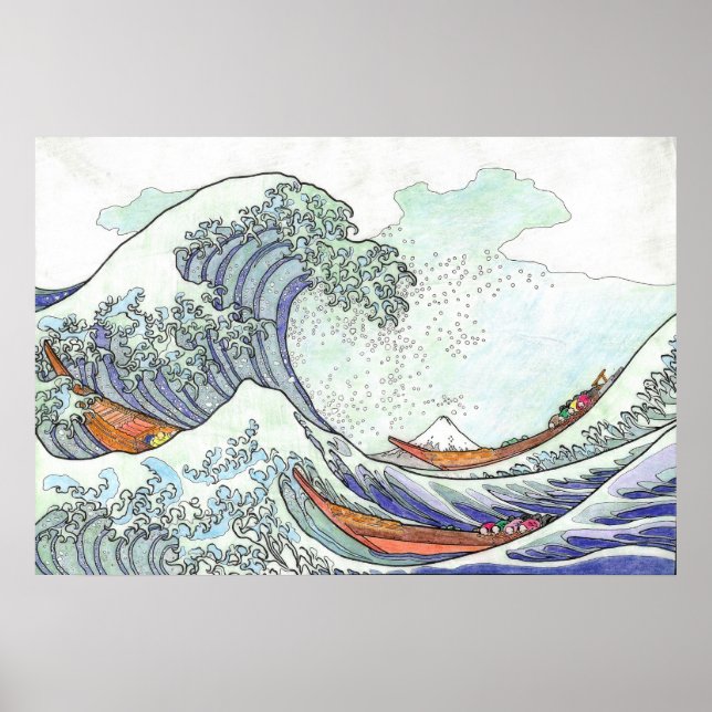Great Wave poster (Frente)