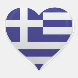 Grécia amor bandeira do orgulho do coração adesivo
